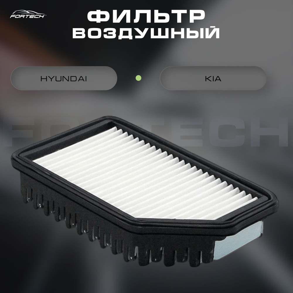 Фильтр воздушный Fortech Hyundai Solaris 10-17; Kia Rio 11-17, Soul 09 ...