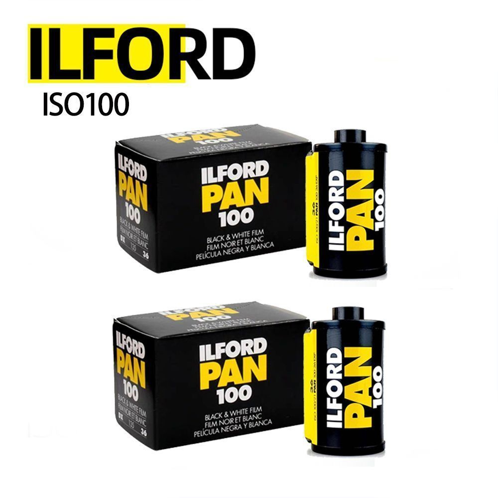 Фотопленка черно-белая Ilford PAN 100 (ISO 100, 36 кадров, 35mm, 2 шт ...