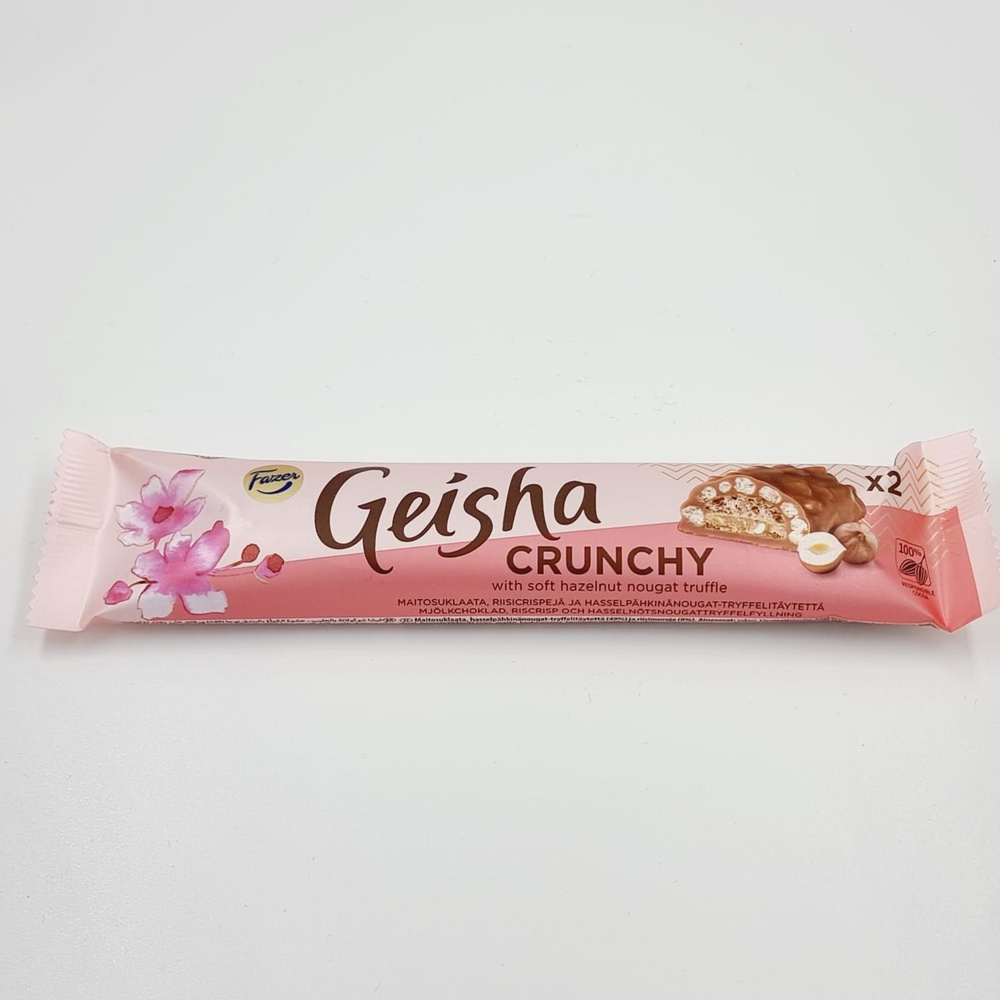 Fazer Батончик с воздушным рисом в шоколаде Geisha Crunchy с трюфельной начинкой, нугой и орехами 50 #1