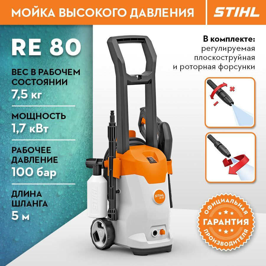 Мойка высокого давления компактная STIHL Штиль ОРИГИНАЛ RE 80 купить на ...