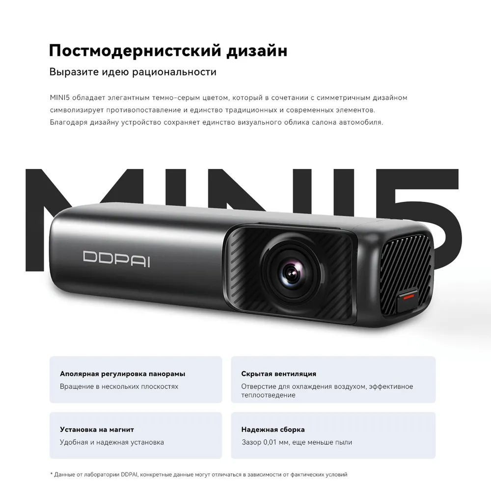 Видеорегистратор Dash Cam DDPAI MINI5 4K 64G (c GPS)