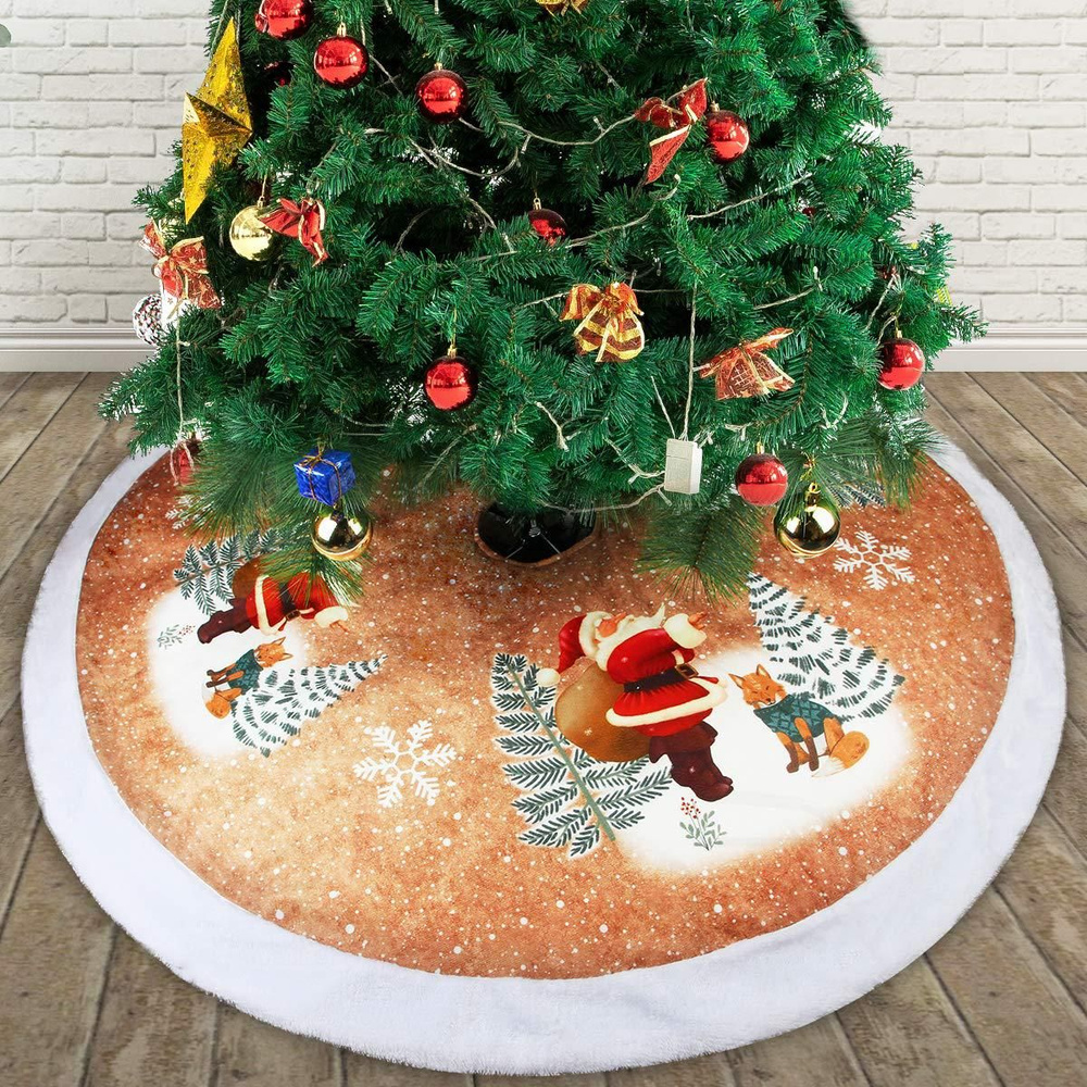 Чехол-коврик для новогодней елки (Красный)