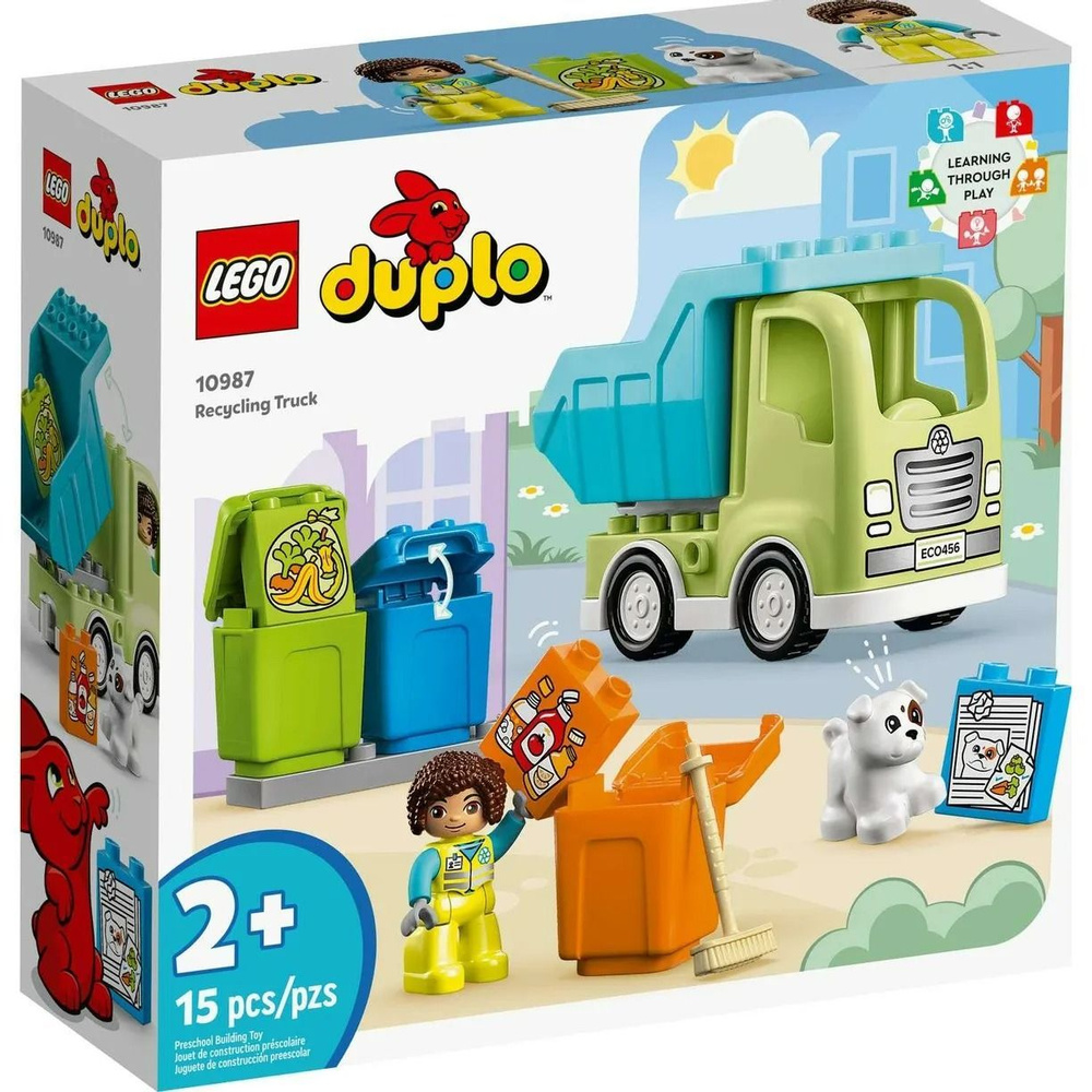 Конструктор LEGO Duplo Грузовик для утилизации отходов 10987 - купить с  доставкой по выгодным ценам в интернет-магазине OZON (1230926015)