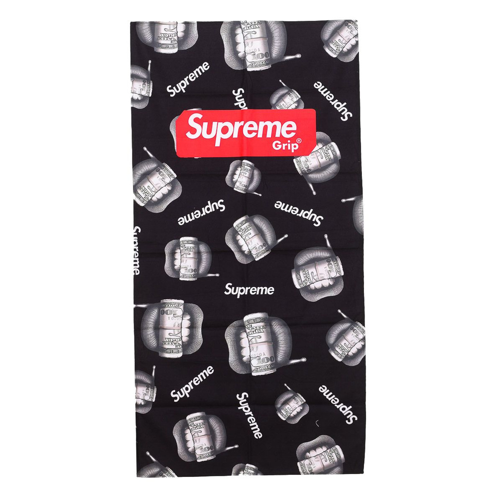Полотенце спортивное Supreme, CM-00035-AC, черный, белый #1