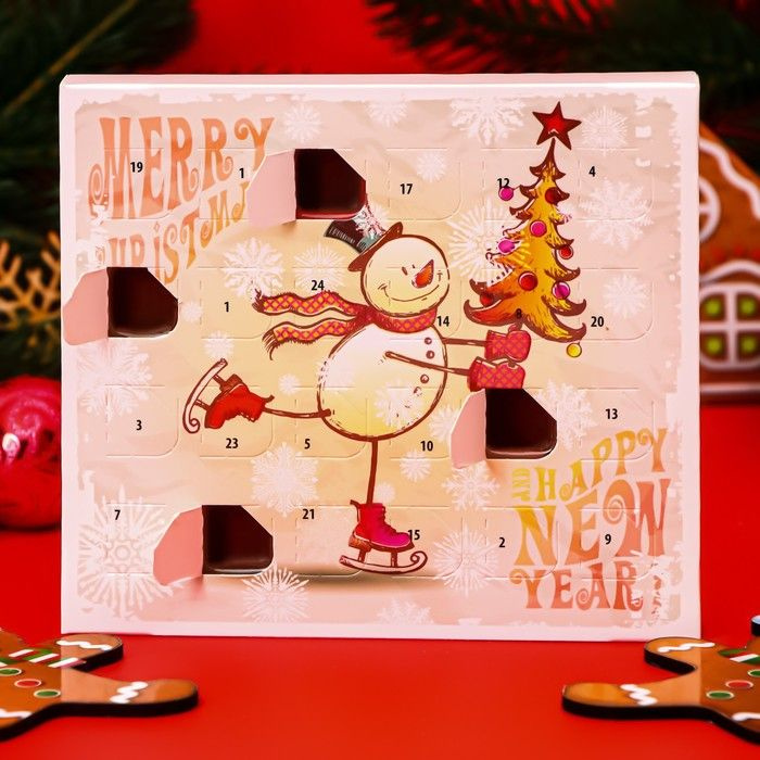 Адвент календарь Fikar "Рождественский снеговик", 40 г #1