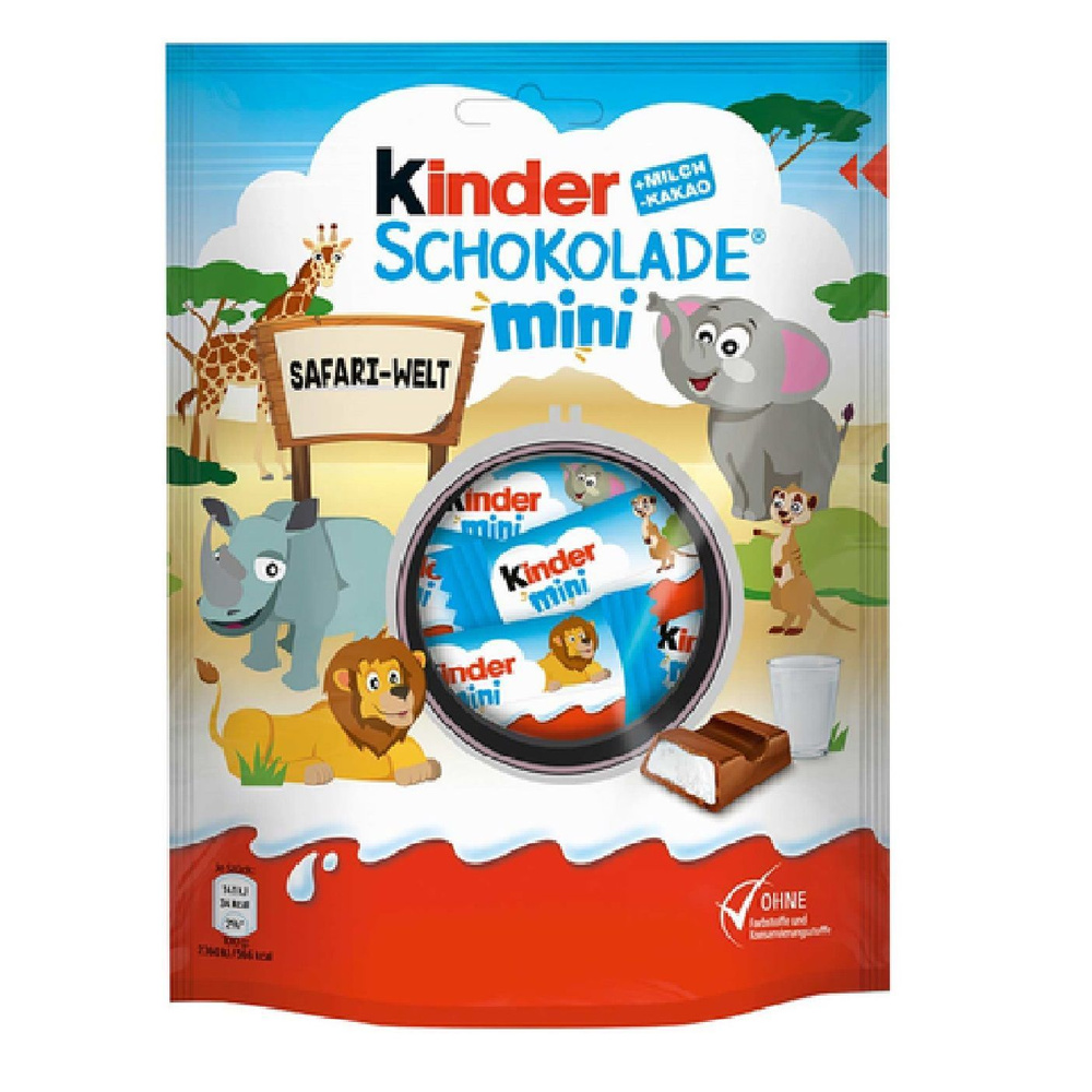 Шоколад с молочной Начинкой Kinder Chocolate Mini 120гр #1