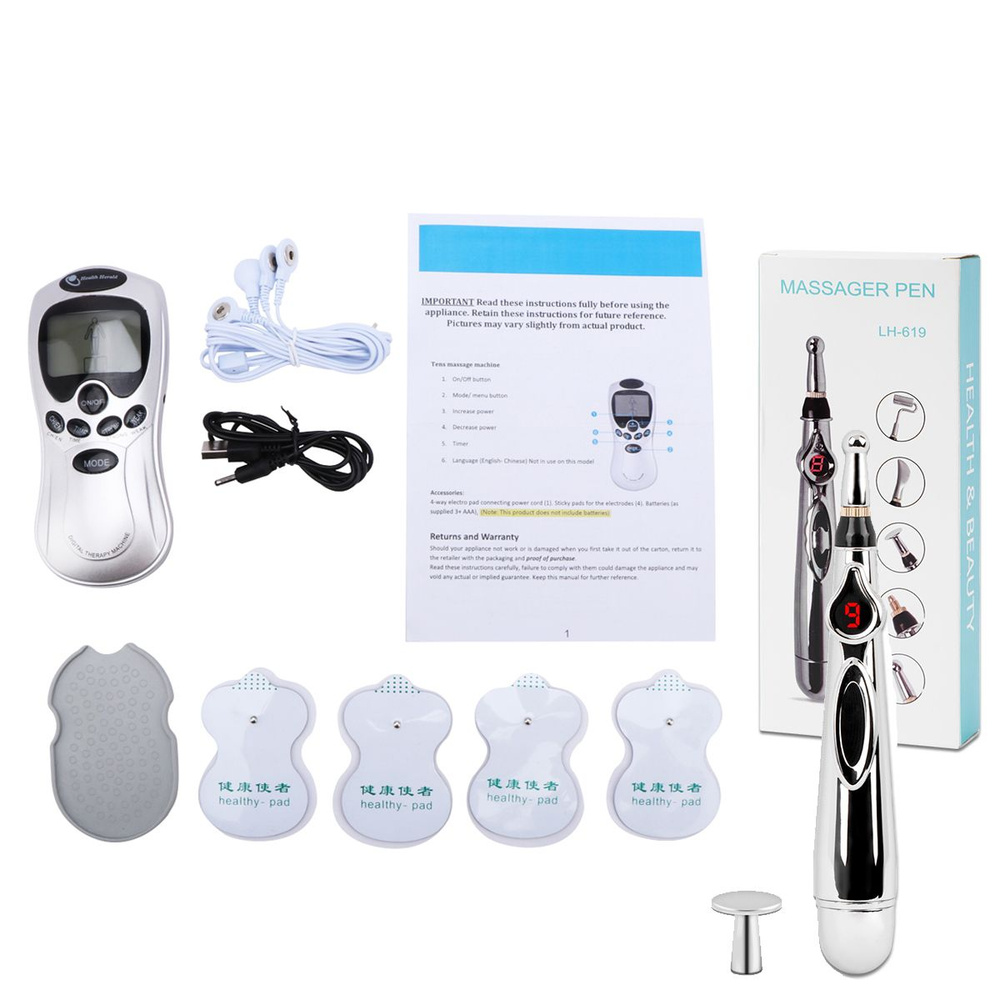 Электростимулятор мышц для физиотерапии TENS Machine, электрический EMS ...