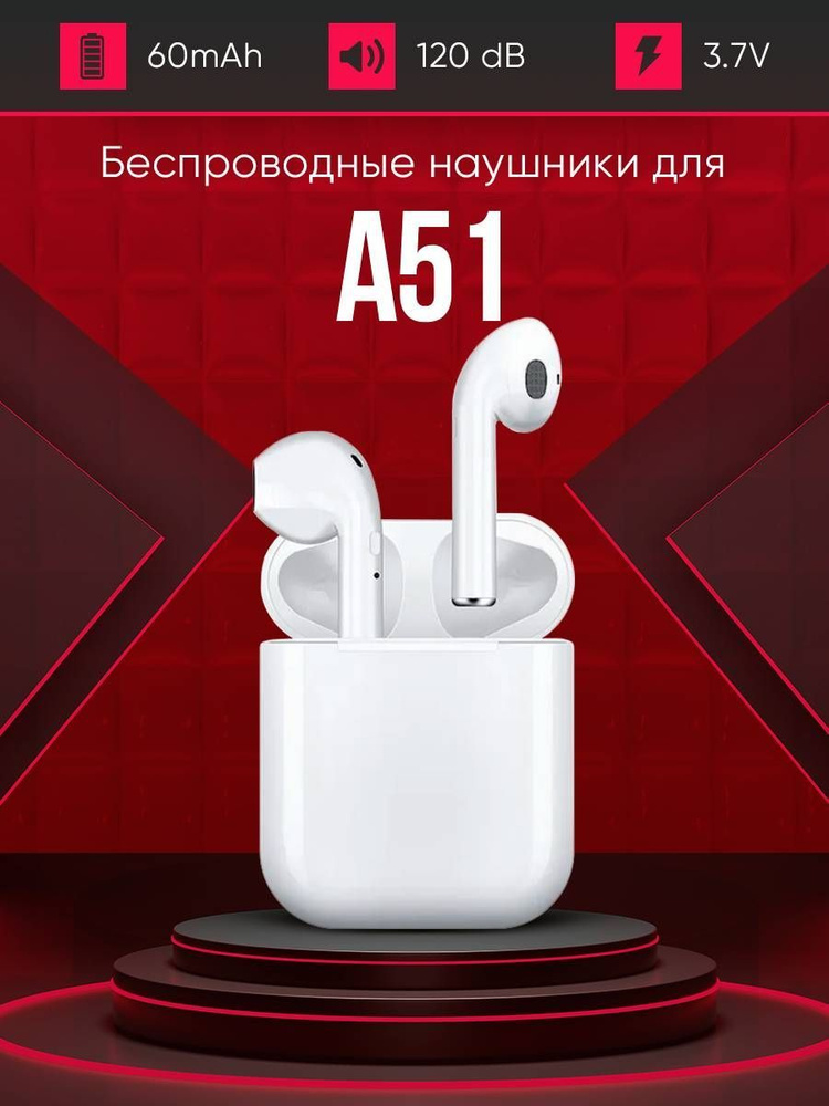 Наушники беспроводные TWS M28, Bluetooth, Lightning, белый #1