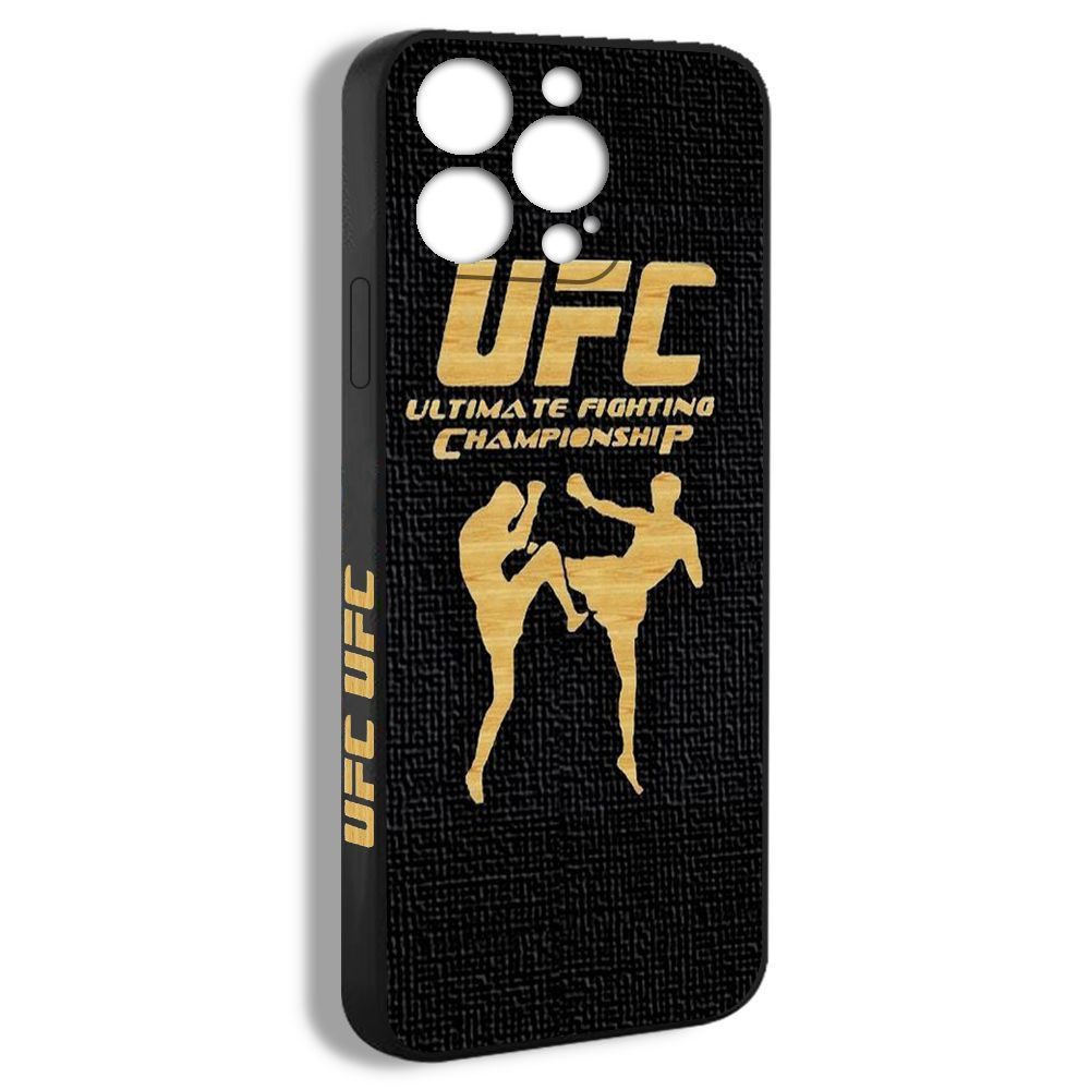 чехол для смартфона Подходит для iPhone 15 Pro Черный силуэт логотипа боя  UFC MBB19 - купить с доставкой по выгодным ценам в интернет-магазине OZON  (1258346328)