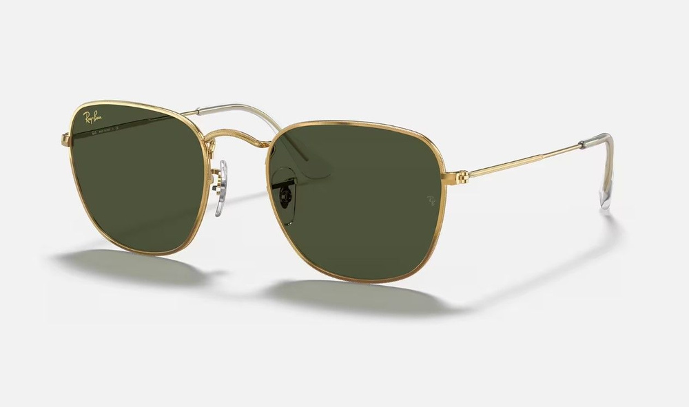 Солнцезащитные очки унисекс, круглые RAY-BAN с чехлом, линзы зеленые ...