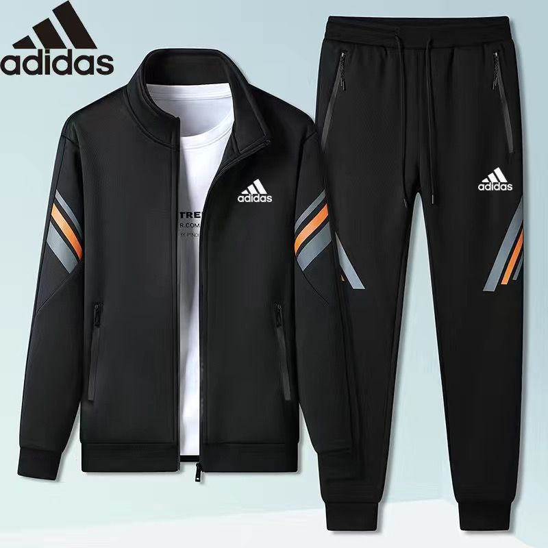 Black and outlet gold adidas sweatsuit