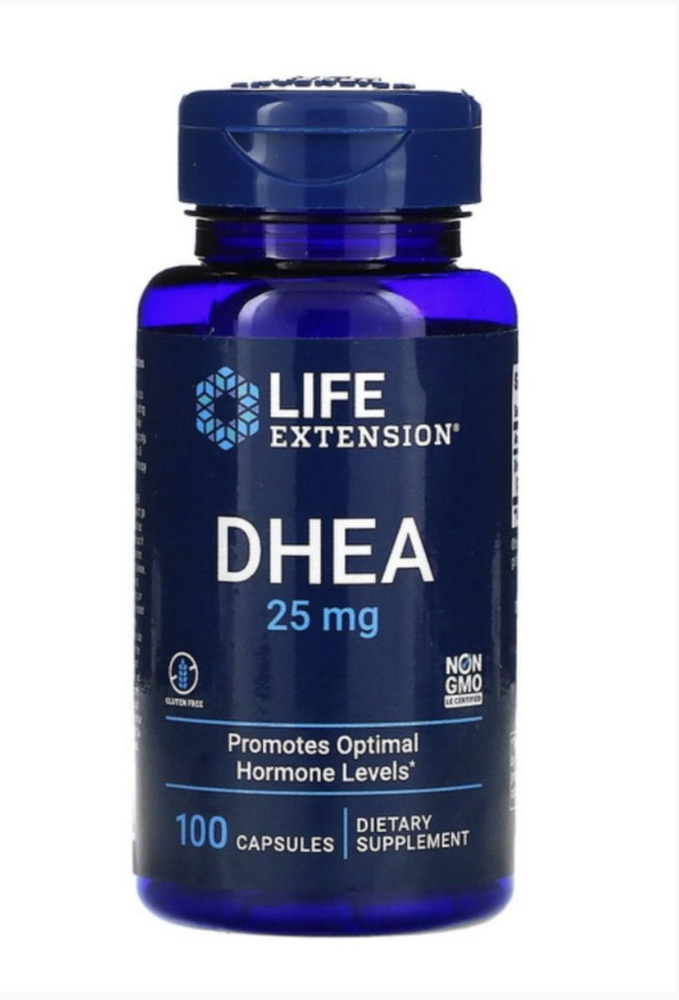 Life Extension, DHEA, ДГЭА, 25 мг, 100 капсул #1