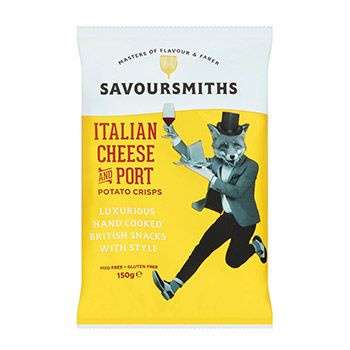 Чипсы картофельные со вкусом итальянского сыра и портвейна (без глютена), Savoursmiths, 150 г, Великобритания #1