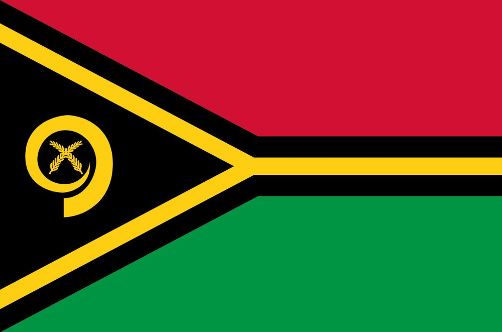 Двусторонний флаг Вануату 40х60 см на лодку, катер или яхту с люверсами  #1