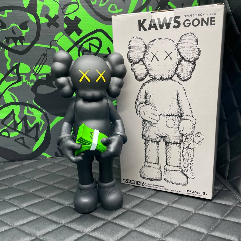 Игрушка фигурка Kaws 30см Деньги Черный - купить с доставкой по выгодным  ценам в интернет-магазине OZON (1273680854)