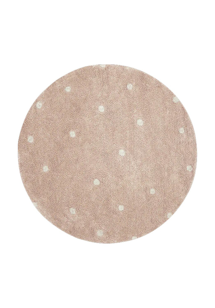 Ковер Горошек розовый D140 #1