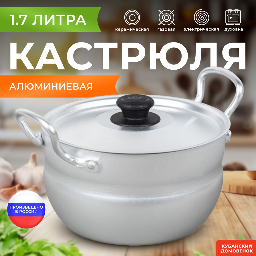 Домовенок Кастрюля, Алюминий, ABS пластик, 1,7 л #1