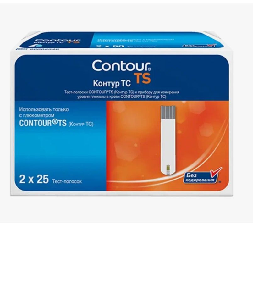Тест-полоски Контур ТС (Contour TS) 2x25 шт. срок годности до 31.10. ...