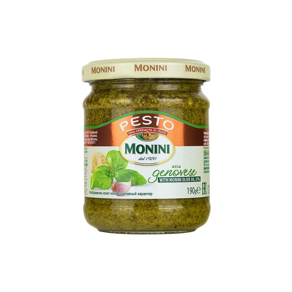 Соус песто Monini Pesto Genovese Дженовезе, 190г - купить с доставкой по  выгодным ценам в интернет-магазине OZON (584653699)