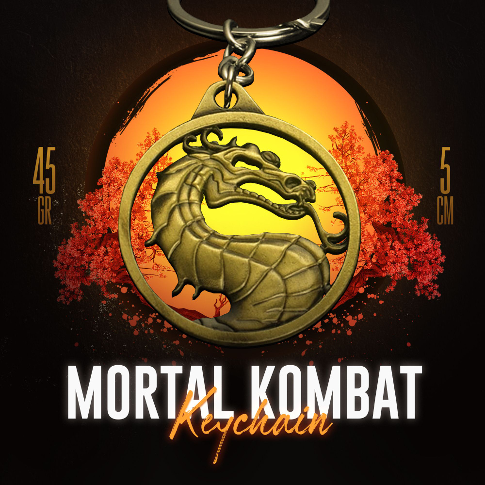 Брелок для ключей игра Mortal Kombat Logo 5 см - купить с доставкой по ...