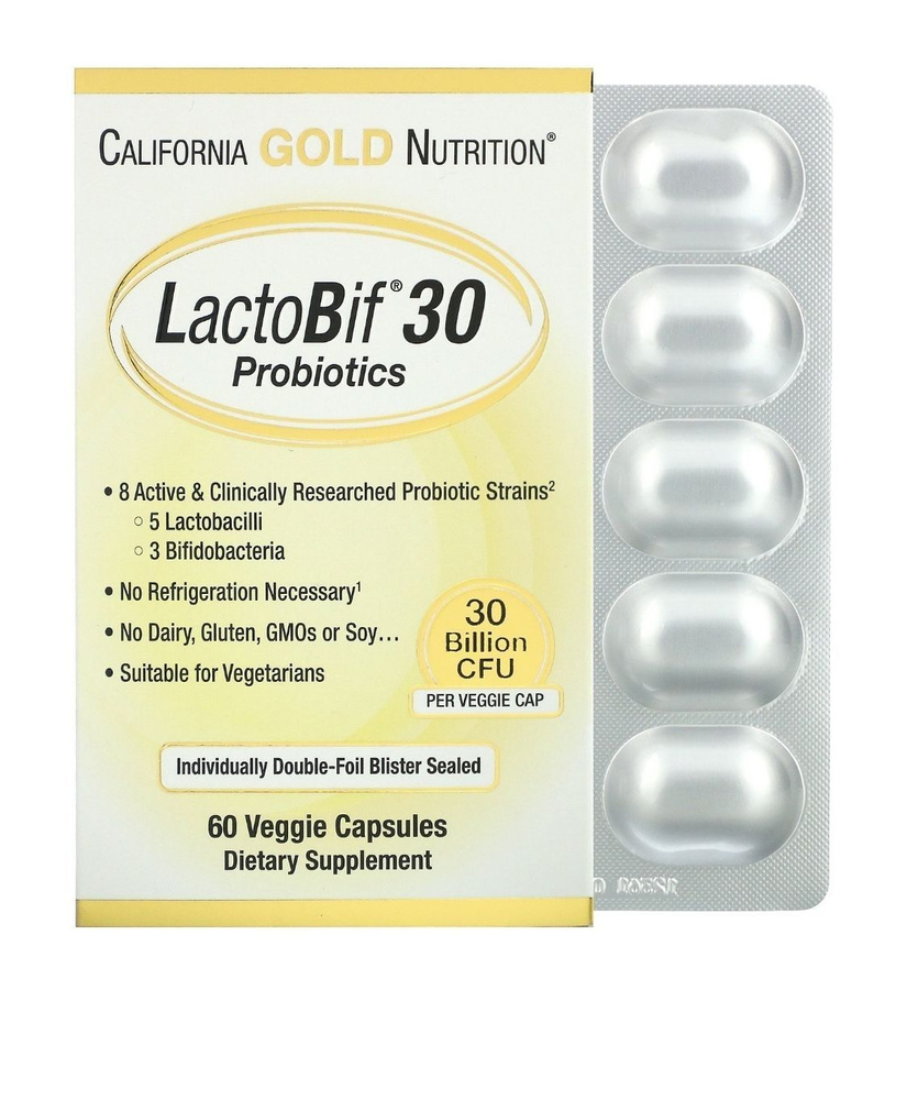 LactoBif Probiotics 30 (Лактобиф пробиотик), 30 млрд КОЕ, 60 ...