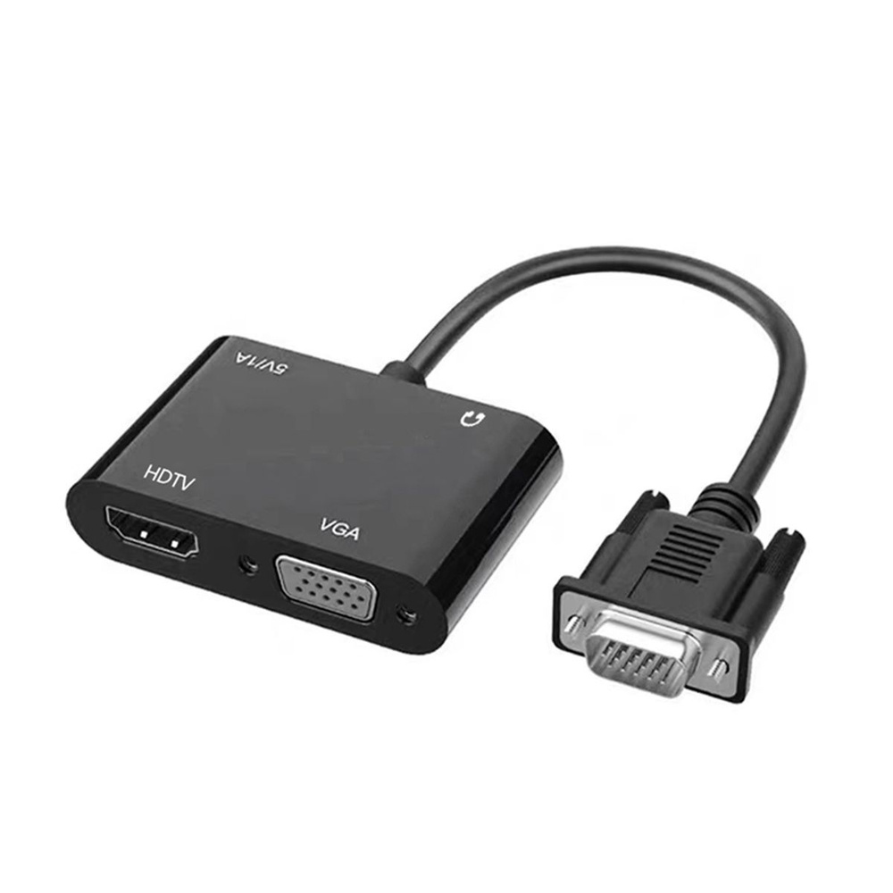 (O063)Преобразователь VGA в HDTV + VGA. Подключение к компьютеру ...
