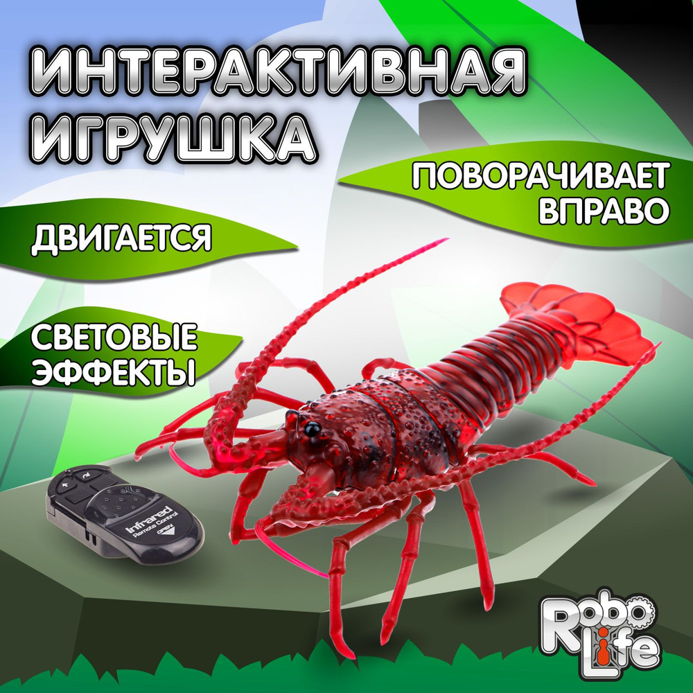 Интерактивная игрушка 1TOY РобоЛайф Лангуст, рак, краб на пульте  управления, для девочки и мальчика - купить с доставкой по выгодным ценам в  интернет-магазине OZON (310093540)