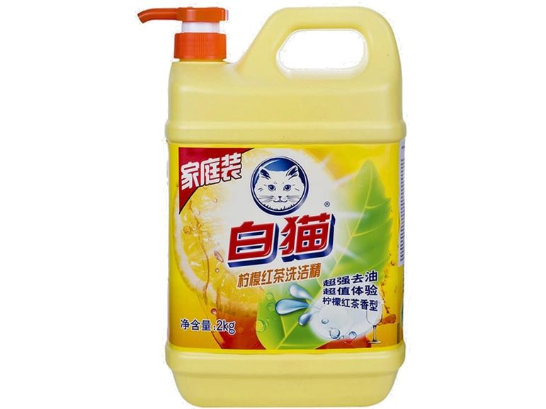 Средство для мытья посуды BAIMAO Whitecat Lemon Black Tea Dishwashing Detergent  #1