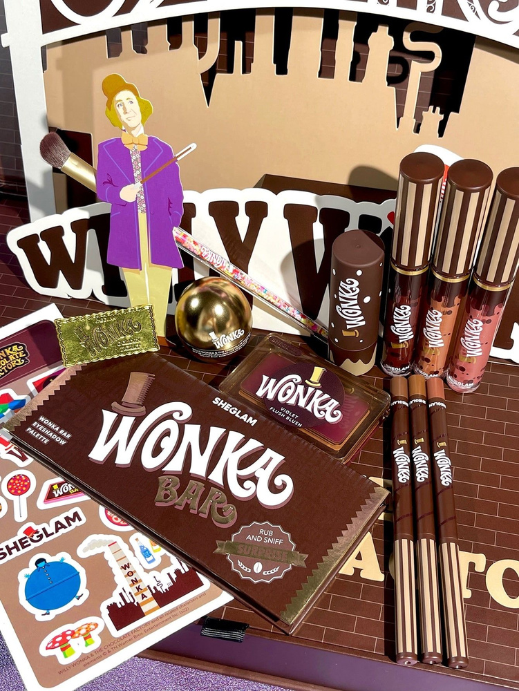 Willy Wonka SHEGLAM полный Адвент набор Мейк ап фигурок Вилли Вонка ...