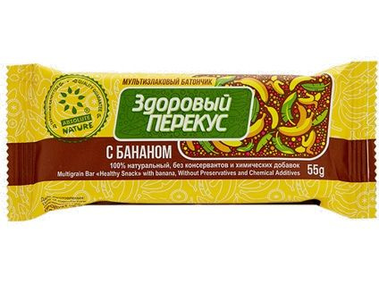 Батончик-мюсли ABSOLUTE NATURE ЗДОРОВЫЙ ПЕРЕКУС С БАНАНОМ - купить с ...