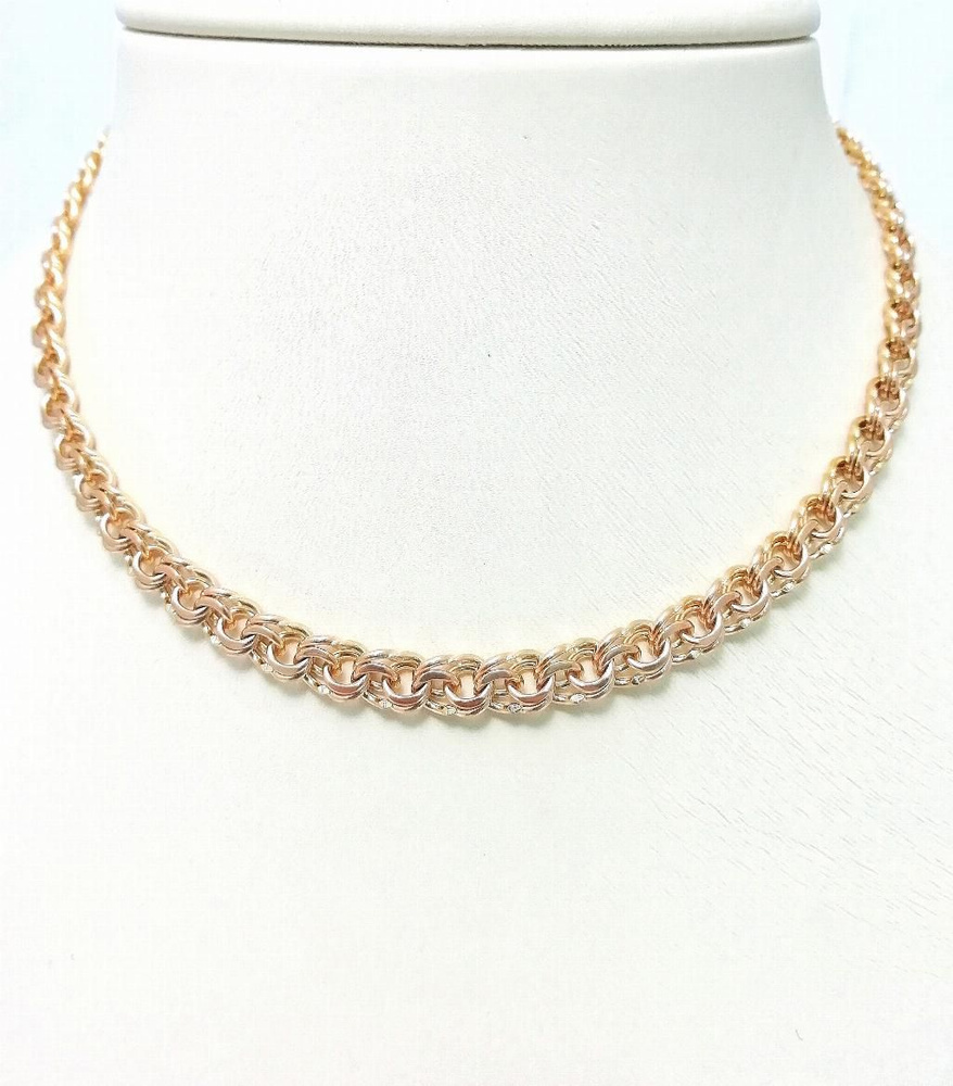 Золотая цепочка Бисмарк из красного золота 585 пробы, полновесная ...