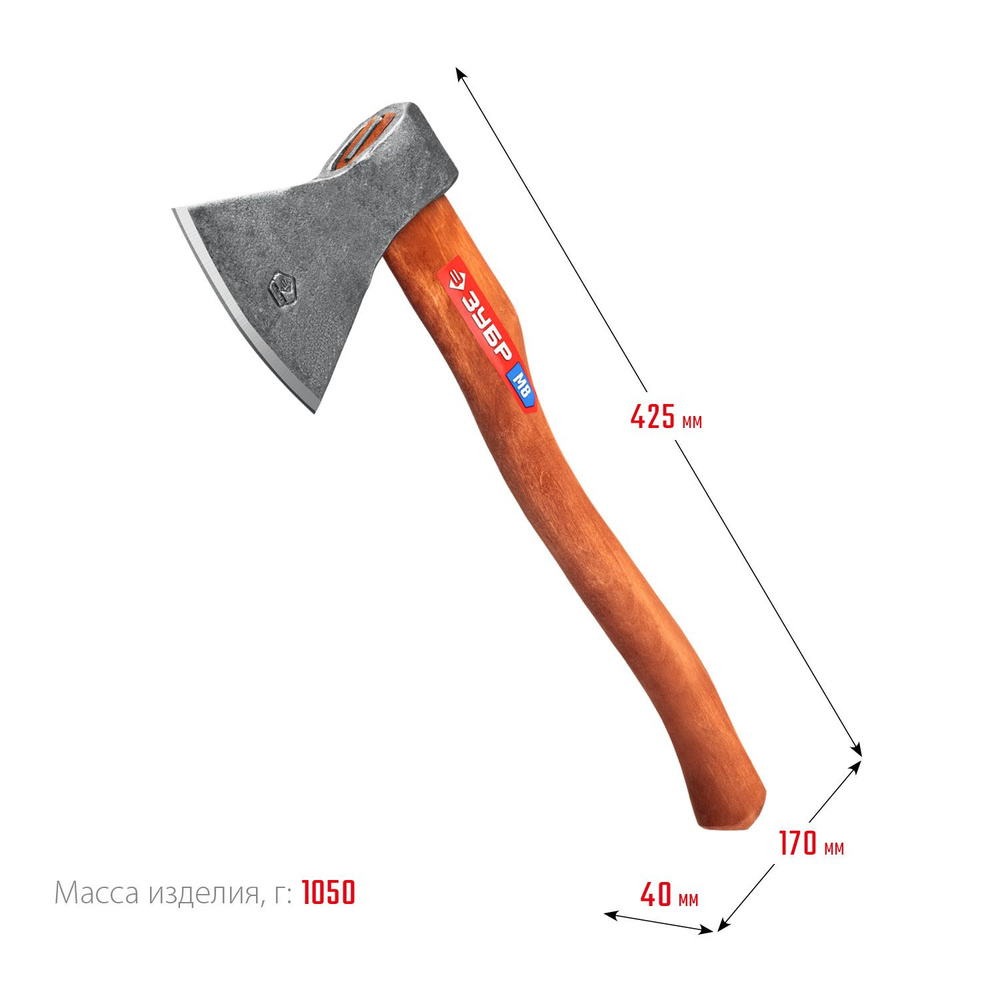 ЗУБР 800/1050 г, 400 мм, универсальный кованый топор (20625-08) #1