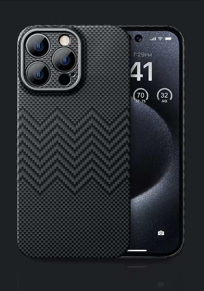 Чехол MeMumi Kevlar для iPhone 15 Pro Max черный - купить с доставкой ...