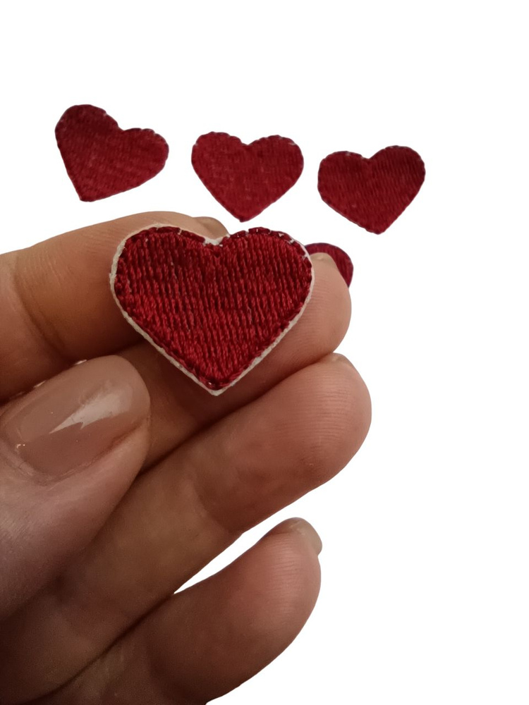 Нашивки для одежды Сердечки 5 шт - купить с доставкой по выгодным ценам ...