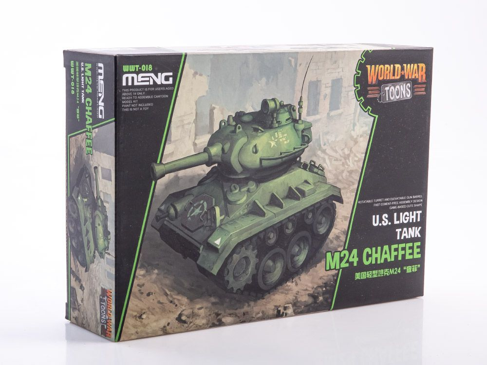 Сборная модель танка MENG World War Toons U.S. light tank M24 Chaffee #1