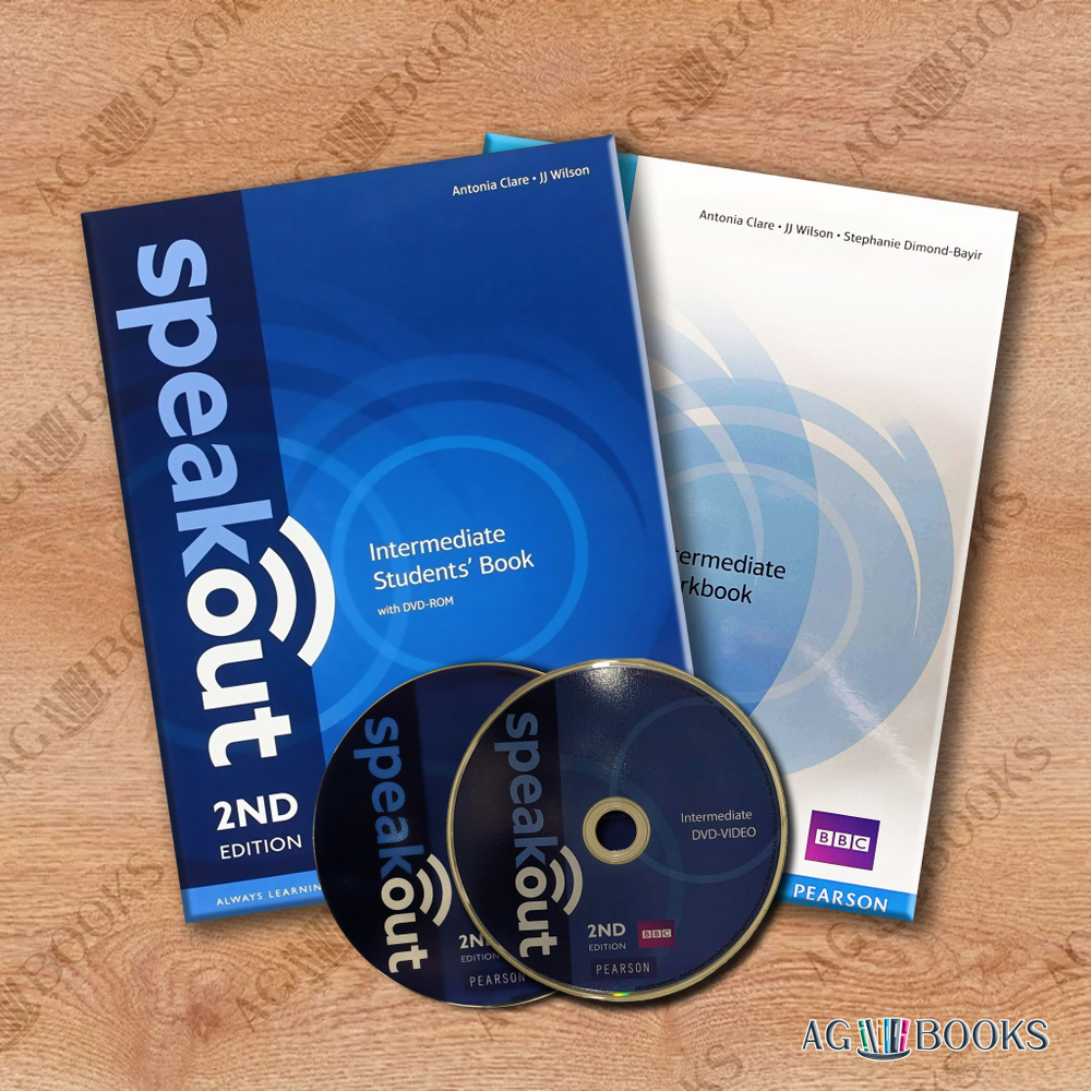 Speakout Intermediate комплект (2-е издание) Учебник + Рабочая тетрадь + 2  DVD