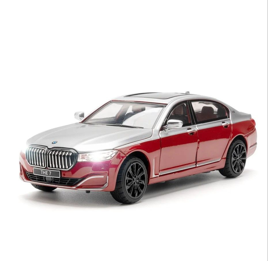 Металлическая инерционная машинка BMW 7 series, масштаб 1:24 - купить с  доставкой по выгодным ценам в интернет-магазине OZON (1524728033)