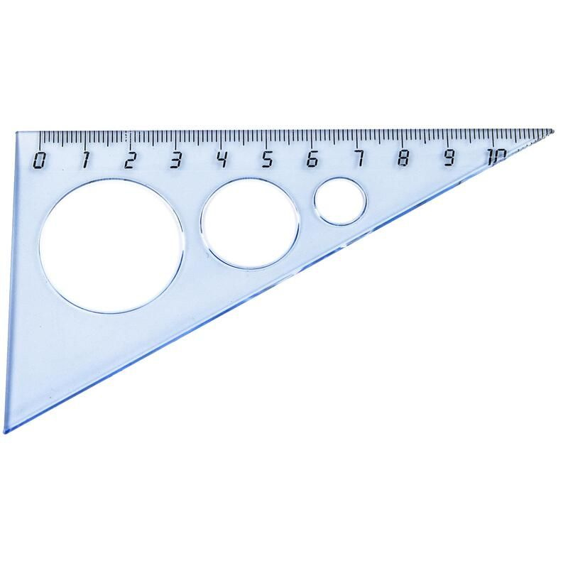 Треугольник №1 School пластиковый (10 см, 90/60/30 градусов) #1