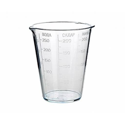 Стакан 250 мл прозрачный мерный - купить с доставкой по выгодным ценам ...