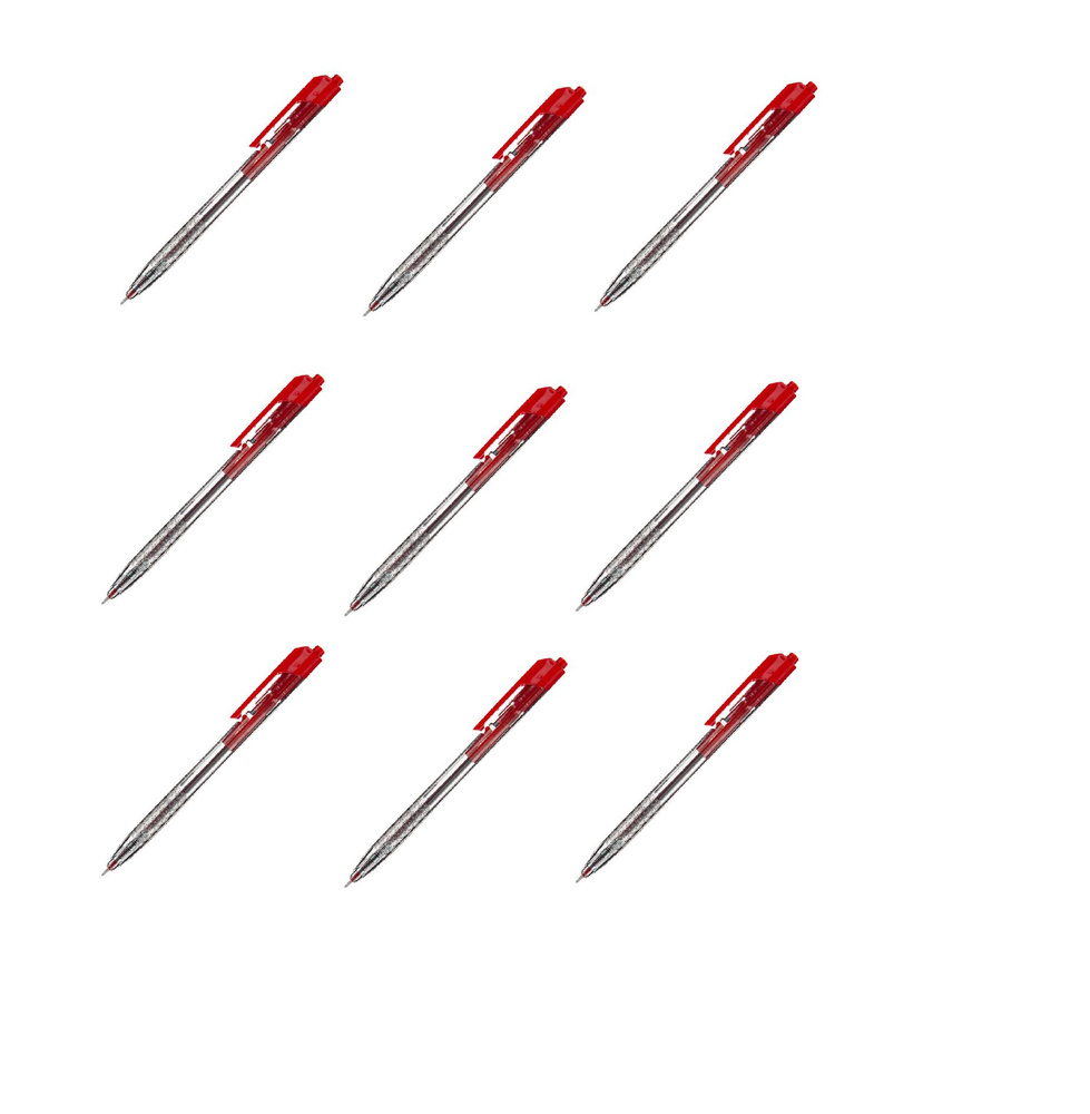 Deli Ручка шариковая автоматическая, Arrow, красный, 9 уп - купить с ...