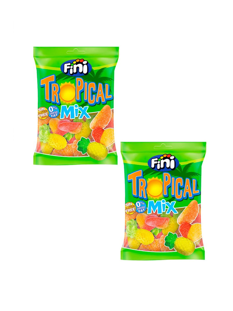 Жевательный мармелад Fini Tropical Mix в сахаре, 90г x 2шт #1