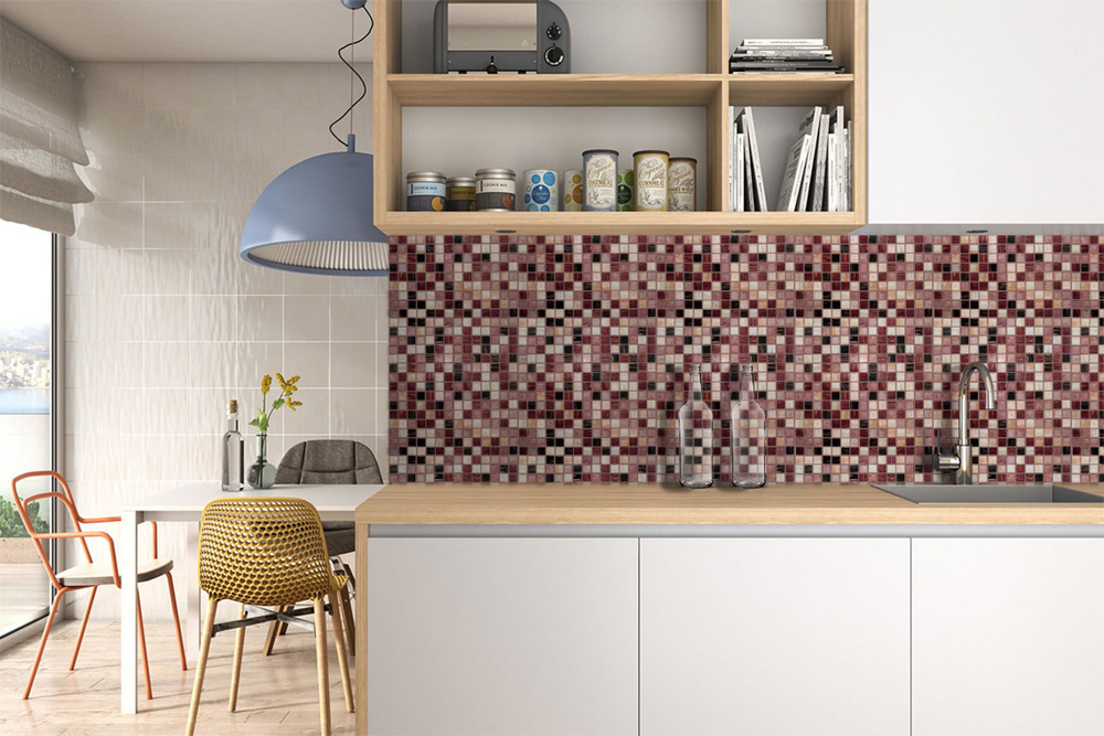 Плитка мозаика MIRO (серия Aurum №10), универсальная стеклянная плитка ...