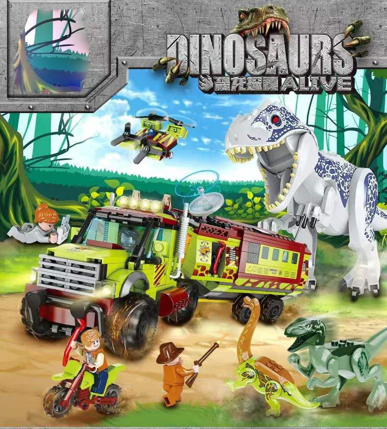 Конструктор Jurassic World совместим с лего-Dinosaur Exploration Team ...