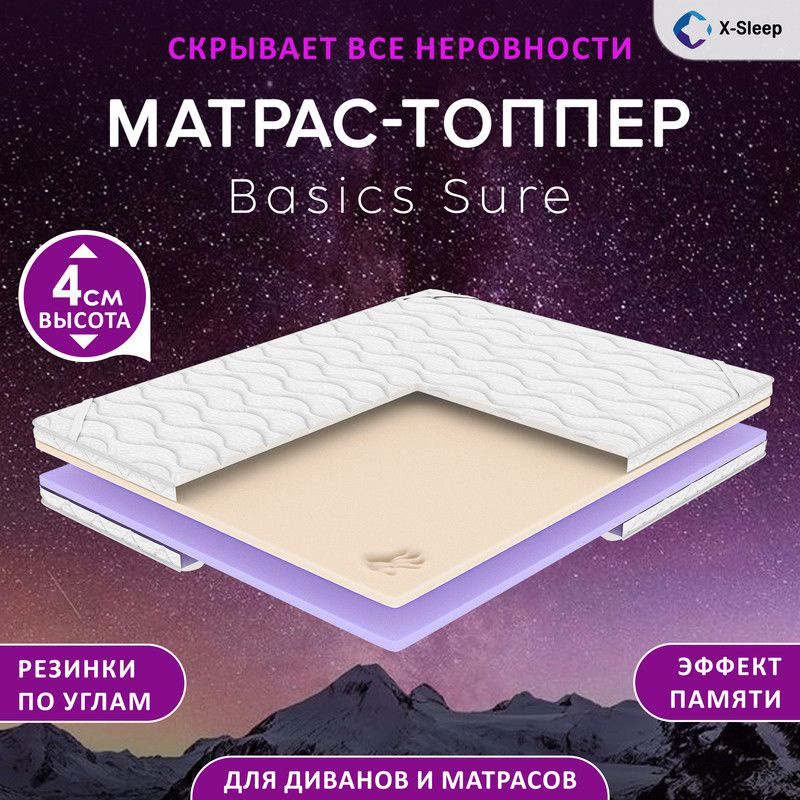 X-Sleep Матрас Basics Sure, Беспружинный, 60х200 см #1