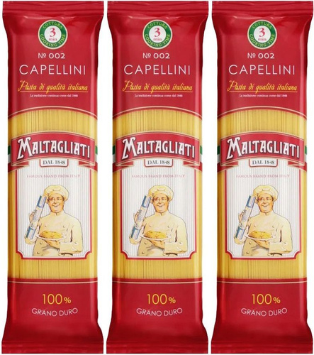 Макаронные изделия Maltagliati Спагетти Капеллини No 002, комплект: 3 ...