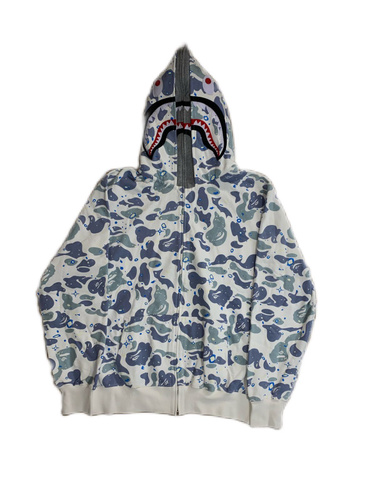 Adidas consortium shark hoodie hotsell x bape