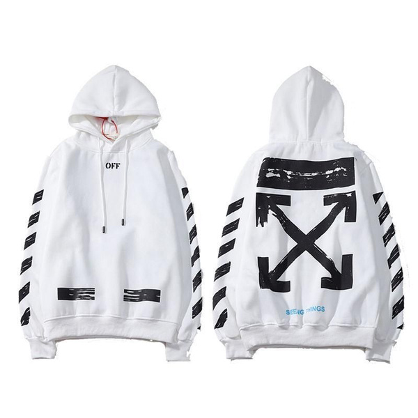 Толстовка Мужской Off-White белый Хлопок, размер 54 Цветочный
