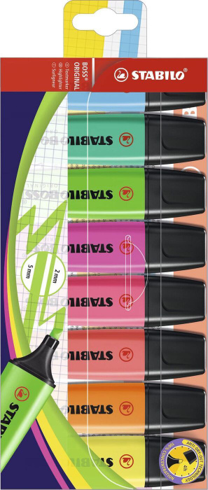 Набор текстовыделителей для скетчинга STABILO Boss Original, стираемые ...