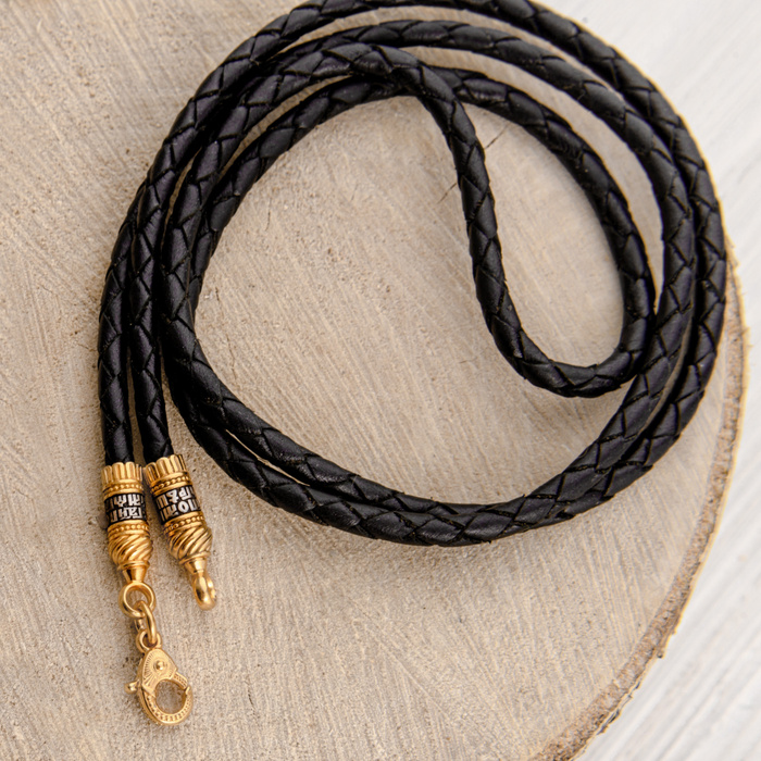 Серебро и Сталь Ювелирная мастерская Шнурок Гайтан кожаный ...