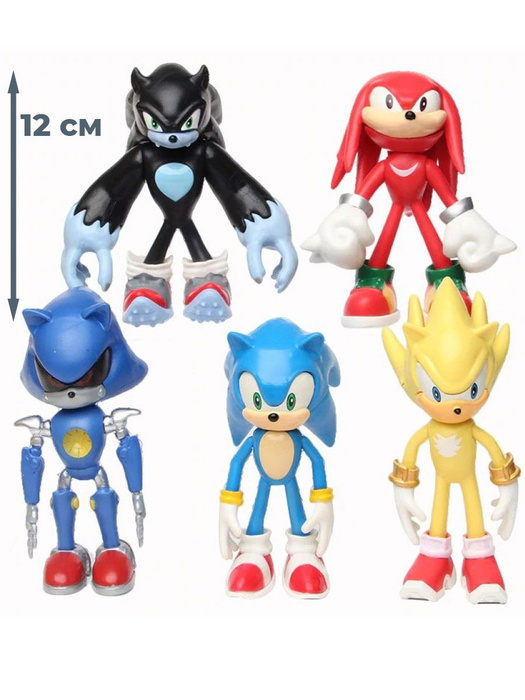 Фигурки Соник Sonic 5 в 1 (подвижные, 12 см) - купить с доставкой по ...